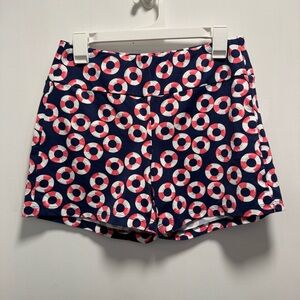 J. McLaughlin Women’s Catalina Cloth Stretchy Nautical Shorts Size Medium Navy